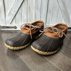 L.L. Bean Brown and Tan Moccasins